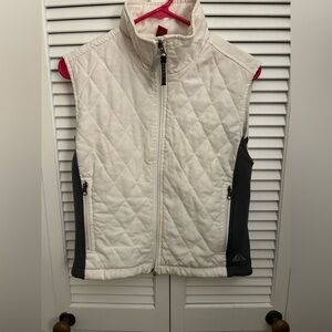 Women's Quilted Vest - White and Gray